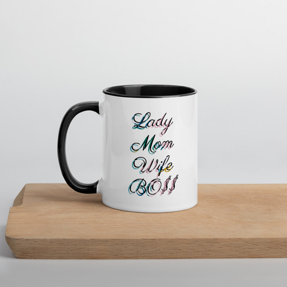 Lady Mom Wife Bo$$ Mug with Black Color Inside
