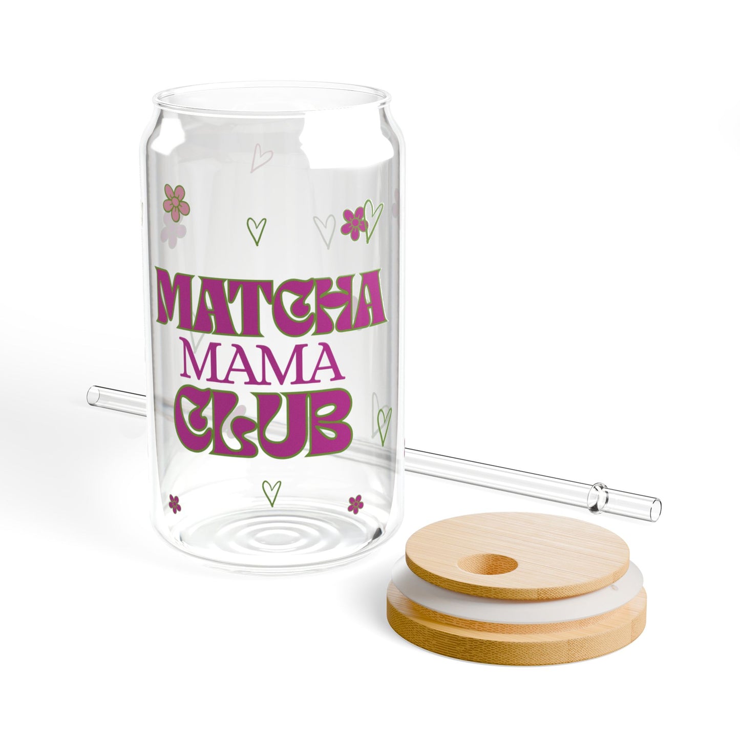 Matcha Mama Club Sipper Glass, 16oz
