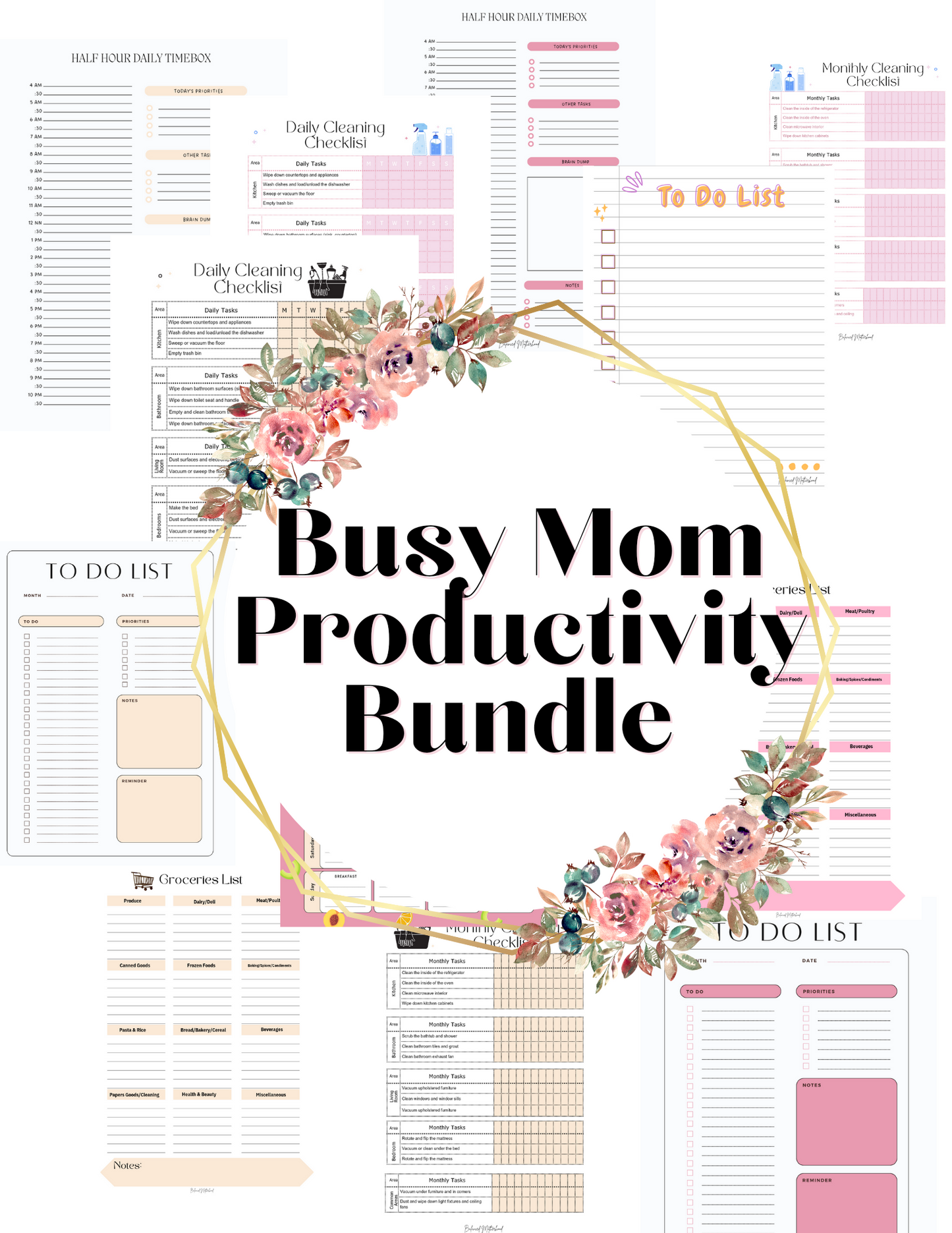 Busy Mom Productivity Planner Buddle