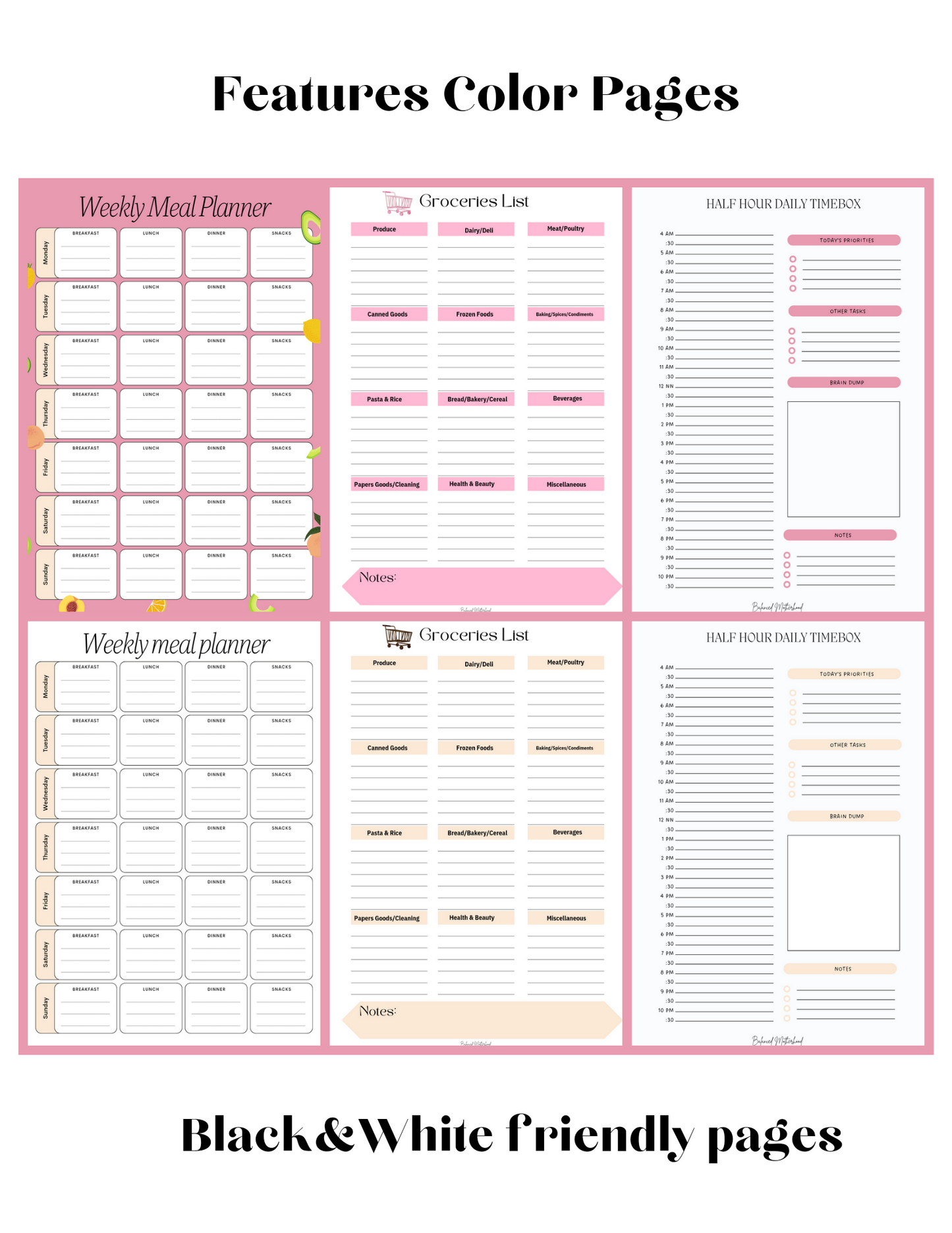 Busy Mom Productivity Planner Buddle