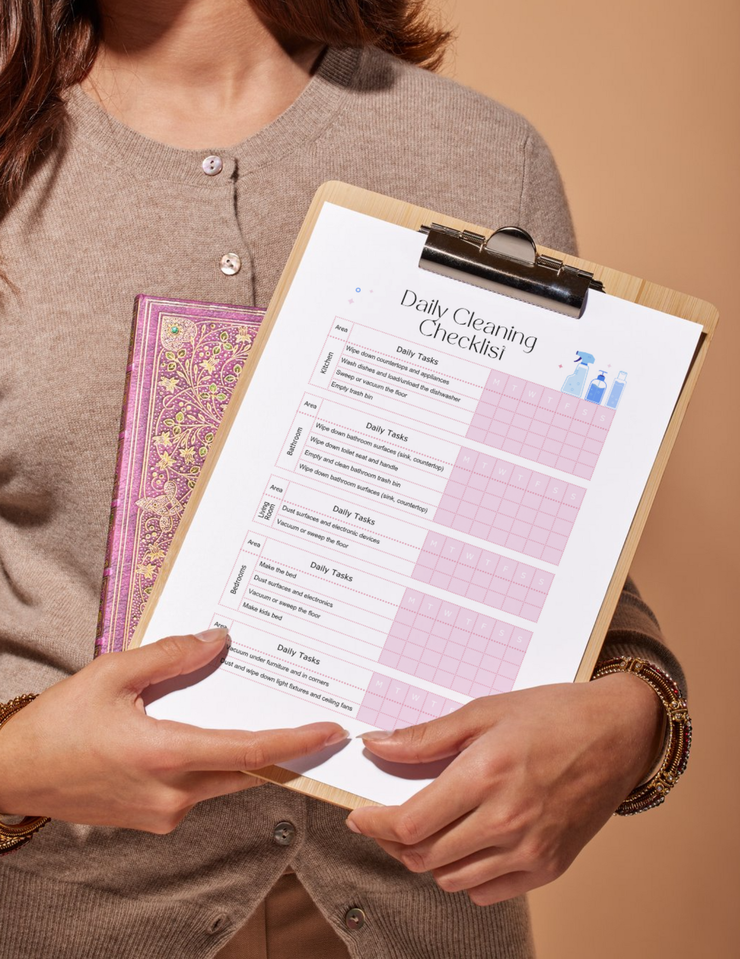 Daily/Monthly Cleaning Checklist Printable