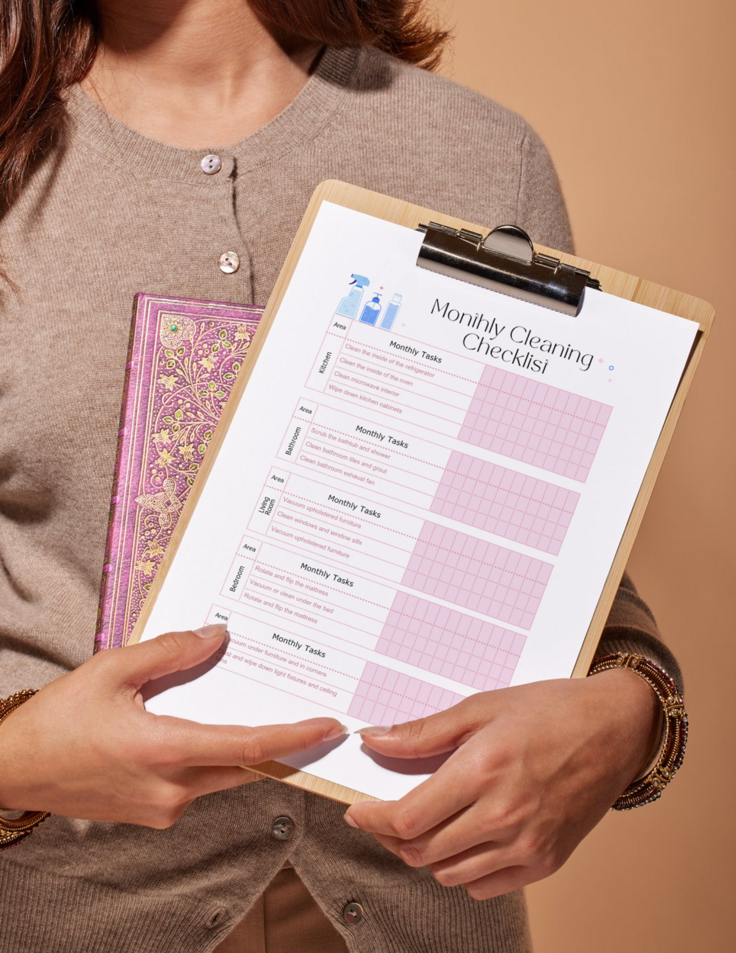 Daily/Monthly Cleaning Checklist Printable